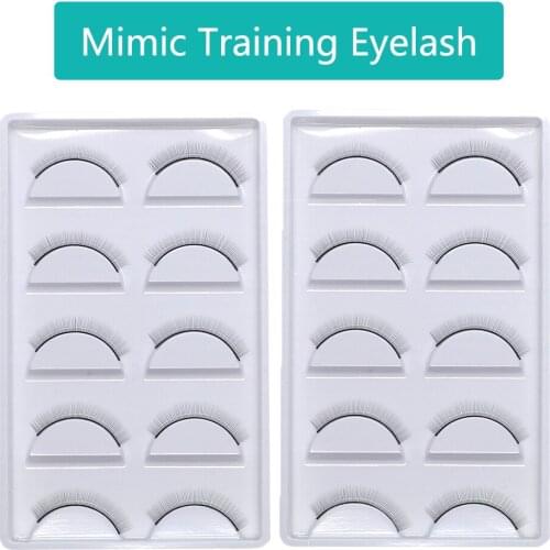 25 Pairs Individual False Eyelashes Natural Training Lashes for Eyelash Extension Practicing Teaching