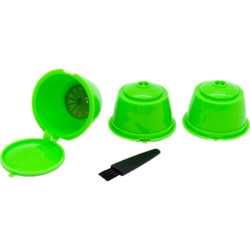 3 x Refillable Coffee Capsule Cup For Dolce Gusto Nescafe Reusable Filter Set Pod Coffee Filters