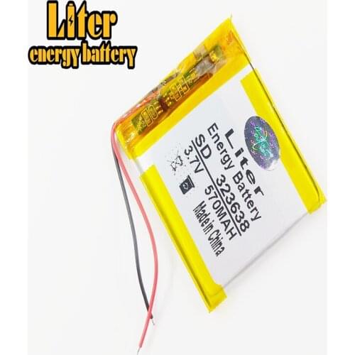323638 3.7V 570mah Lithium polymer Battery with Protection Board For Digital Product