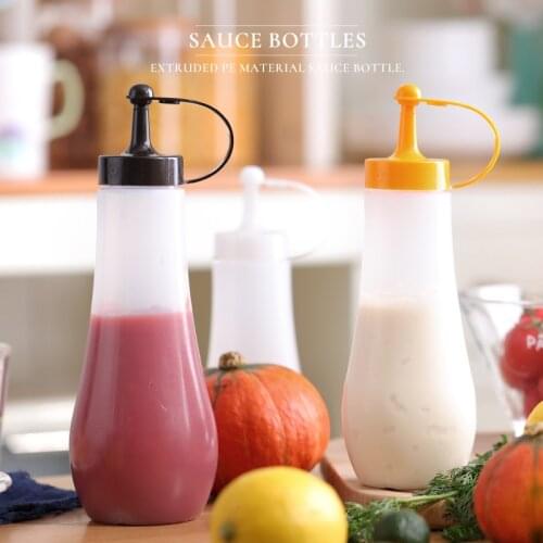 360MLCondiment Squeeze Bottle Sauce Squeeze Squirt Bottle for Kitchen Plastic Syrup Salad Dressing Container Food Dispenser