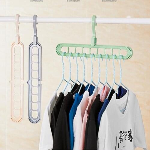 70% Dropshipping!!9-Hole Space-Saving Clothes Hanger Drying Rack Hanging Hook Wardrobe Organizer