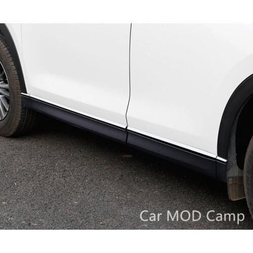 For Mazda CX-5 CX5 2nd Gen 2017 2018 Stainless Steel Side Door Car Body Molding Cover Decoration Trims 8pcs Car Styling