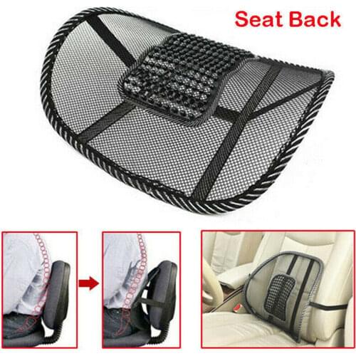 Car Seat Pad Car Interior Seat Cushion Black Hot Auto Care Cool Vent Massage Cushion Mesh Back Lumber Support Office Chair