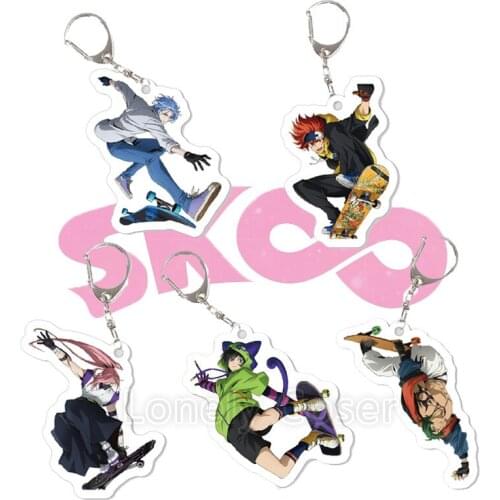 Keychain Anime SK8 The Infinity Reki Kyan Keyring Cosplay Props Acrylic Key Accessory Langa Miya Cherry Joe Cute Pendant Gifts
