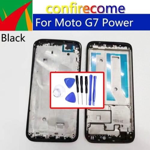 For Motorola Moto G7 Power XT1955 G7Power Front Housing LCD Display Frame Replacement