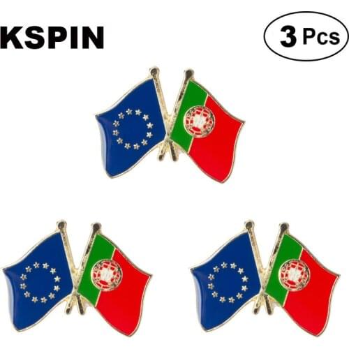 EU & Portugal Frendship Lapel Pin Brooches Pins Flag badge Brooch Badges