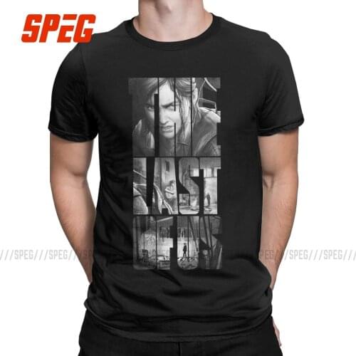 The Last Of Us T-Shirts for Men Ellie Fireflies Joel Tlou Video Game Funny 100% Cotton Tee Shirt O Neck Short Sleeve T Shirts