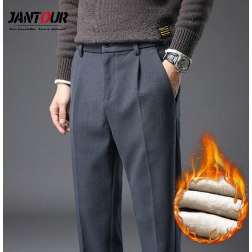 Мужские шерстяные брюки JANTOUR China At AliExpress