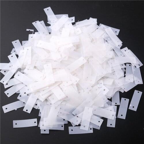 200Pcs 6*19mm Square Rectangular Bar Two Hole Flat Sequins Sewing Material,Wedding Craft,Women Kids DIY Garment Accessory