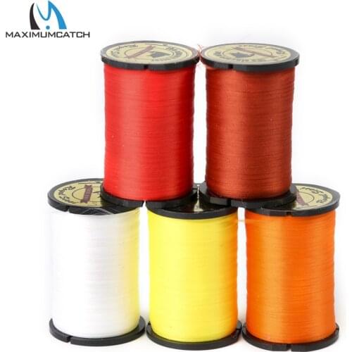 Maximumcatch 8pc/lot Lightly Waxed 6/0 Fly Tying Thread 120D Polyester Filaments Thread Fly Tying Materials