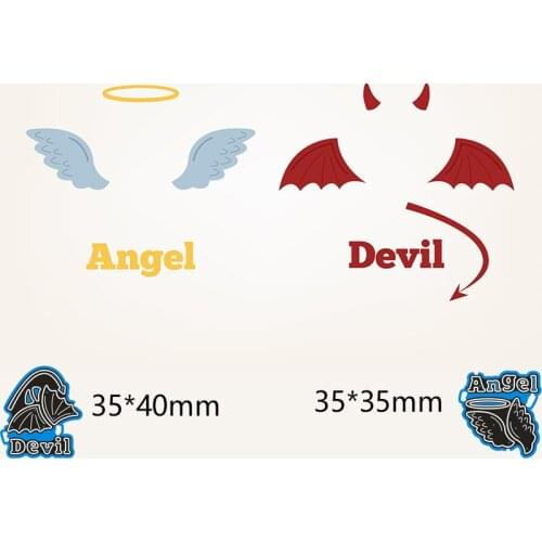 Angel and devil wings new Metal Cutting Dies for decoration card DIY Scrapbooking stencil Paper Album template Dies