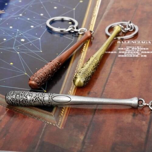 Walkings-Dead Metal Negan-Lucille Mini Baseballs-Bat-Ball Pendant Keychain Accessories Women Men Jewelry
