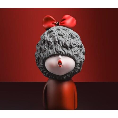 Cute Pouting Loli Girls Statue Decoration Resin Crafts Childrens Bedroom Desktop Decor Figure Sculpture Ornaments
