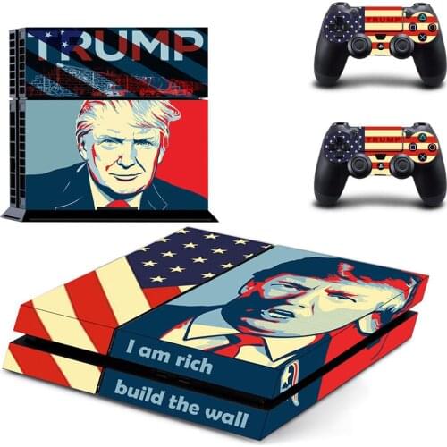 Donald Trump PS4 Sticker Play station 4 Skin Sticker Decal For PlayStation 4 PS4 Console & Controller Skins Vinyl