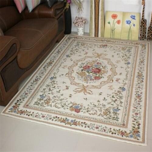 Pastoral Floral Pattern Europe Carpet for Living Room Chenille Material Home Rug Bedroom Corridor Decorative Sofa Coffee Table