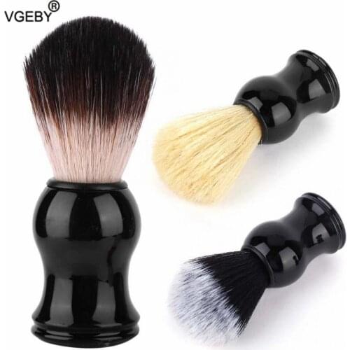 Portable Men Soft Brush Hair Delicate Barber Salon Wooden Handle MenS Beard Shaving Face Cleansing Brush