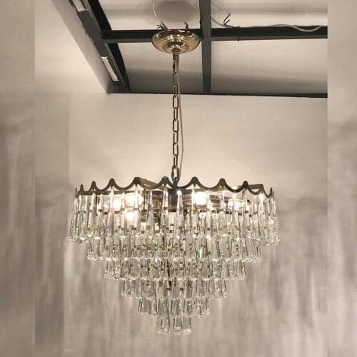 Postmodern restaurant chandelier luxury atmosphere living room chandelier personality simple light crystal lamp hall led drop ch