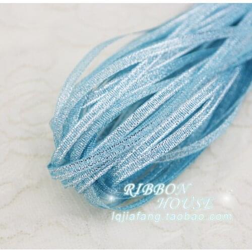Width 0.3cm Sky blue Onion Ribbon 10 Meters Wedding Party Decoration Invitation Card Gift Wrapping Scrapbooking Supplies Riband
