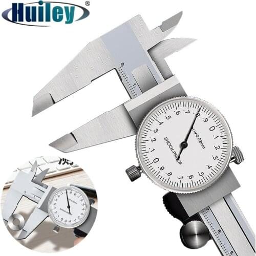 Dial Calipers High Precision Metal Vernier Calipers Shockproof Height Depth Inner Outer Diameter Tester 0-200 mm Measuring Tools