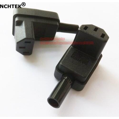 NCHTEK C13 Power Plug,90 Degree Angled IEC 320 C13 Female Plug AC 10A / 250V Power Cord/Cable Connector/Free DHL Shipping/100PCS