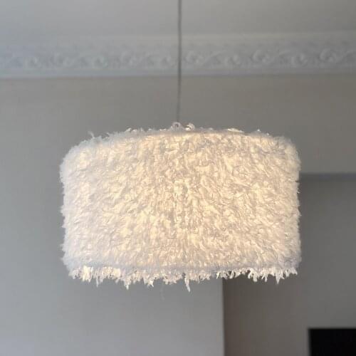 Modern Feather Pendant Lamp Romantic Dreamlike Feather Droplight Bedroom Living Room Parlor Hanging Lamp 4 Types Style
