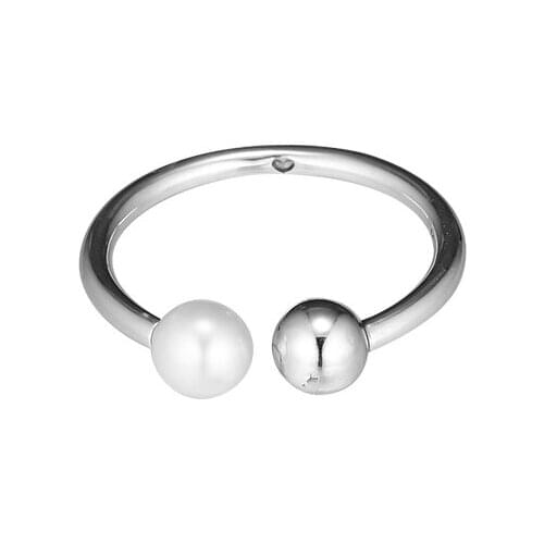 Contemporary Pearl Ring Authentic 925 Sterling silver Jewelry Ring For Woman European Style Silver Rings For Jewelry Making