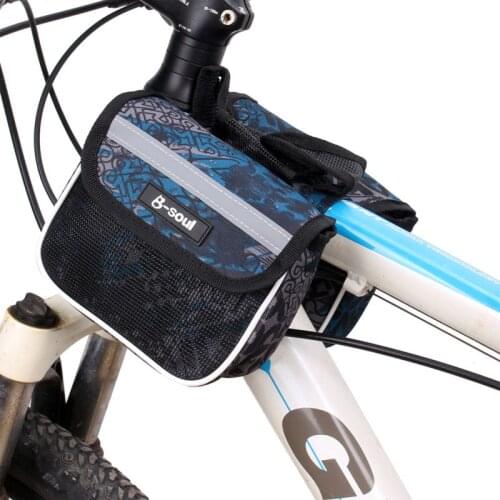 Bike Bags Bicycle Frame Front Tube Bag rainproof Mountain Bike two side Pouch Cycling Phone Holder Saddle Bag