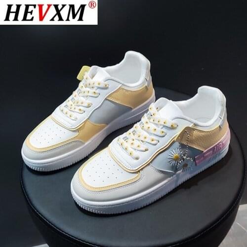 2021 Women Sneakers Autumn Leather Light White Sneaker Female Platform Vulcanized Shoes Spring Casual Breathable Sports Shoe