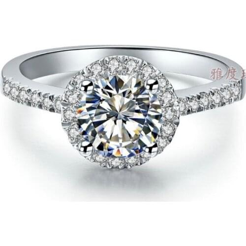 0.5 Carat Sterling Gold 14K Hole Style Fashionable Certified Moissanite Women Engagement Ring Free Maintenance Service All Life