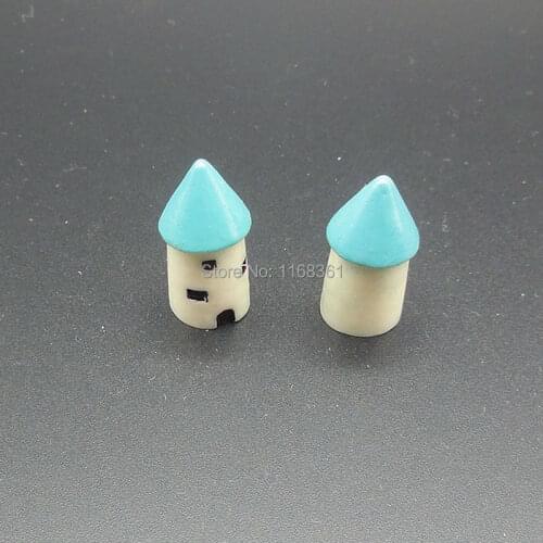 1pcs/lot Resin little tower house 21mm Ornaments Micro landscape Ornaments Creative Home Gardening Decorations A006-7