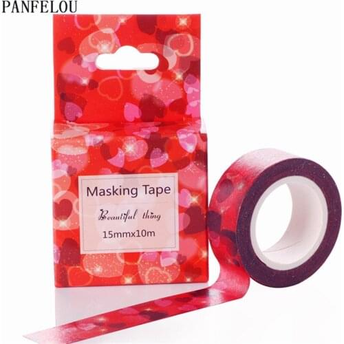 10M*15mm flame of love box stickers Washi Masking tape Quality good price HOT sell DIY Scrapbook Embellishments Decoration