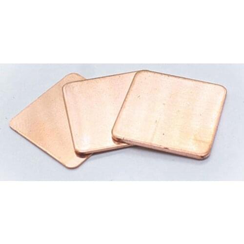 10PCS 0.1-3mm Thickness 15x15mm Copper Heatsink Laptop CPU Thermal Cooling Shim