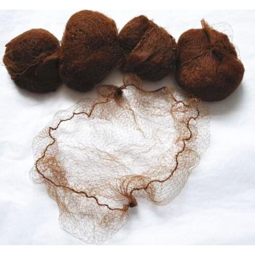 30pcs Medium Brown Color Pallet Packing Invisible Hairnet High Quality Elastic Hair Caring Net