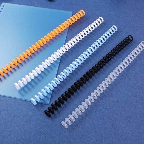 12mm 30 Hole Plastic Loose-Leaf Spiral Rings Multifunctional Color Binding Coil Ring Recyclable Free Cut Open Ring Office Supply