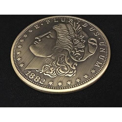 7cm Jumbo Morgan Dollar Bronze Stage Magic Tricks Close Up Stage Magia Comedy Coins For Professional Magicians Magie Illusion