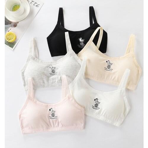 EuerDoDo 2021 Girls Bra Tops Crop Teens For Girls Training Bras Cartoon Teenage Undrewear Casual Sport Kids Wear