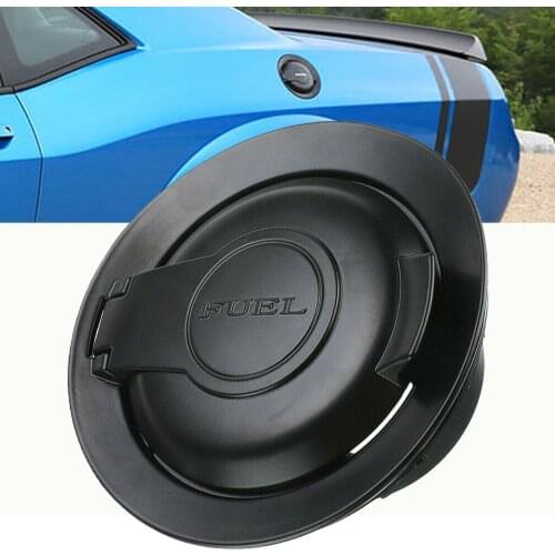 Black Vapor Edition Fuel Filler Gas Door Cap Fit For Dodge Challenger 2008-2019