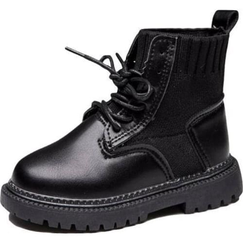 Fashion Ankle Boots Girl Big Boys Shoes Kids Martin Boots 2019 New Children Autumn Shoes Sneaker 3 4 5 6 7 8 9 10 11 12 Year Old