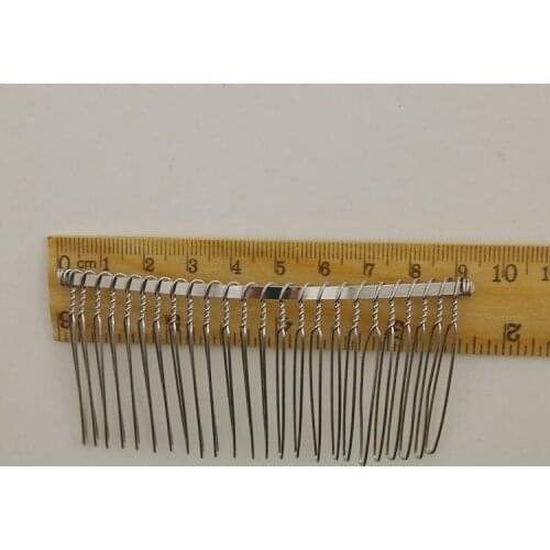 50pcs Imitation silver Metal Combs 24 long Teeth Hair Accessories 95x45mm for hat/hair accessories/wedding accessorie