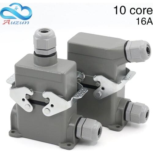 H10A - HA - 010-4 heavy duty connector 10 core and measure a single button aviation plug 16 a250v screw connection