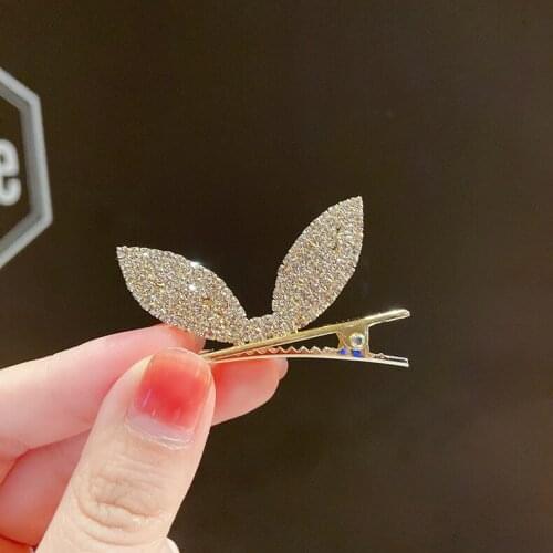 Hair Clips for Women Fashionable Crystal Hairpin with Luxurious Bow Hair Accessories for Girls Jewelry Wholesale