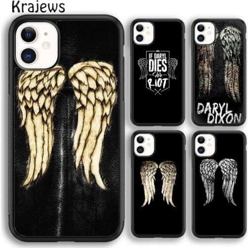 Krajews The Walking Dead Daryl Dixon Wings Crossbow Phone Case For iPhone 5s SE 6s 7 8 plus X XS XR 11 12 pro max Galaxy S9 S10