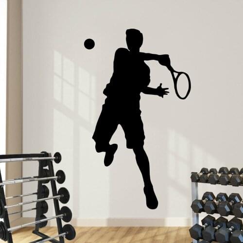 YOYOYU Wall Sticker Sports Vinyl Art Decoration Playroom Sticker Tennis Playroom Poster Boys Kids Active Recquets Murals J152