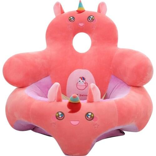 New Hot Infant Toddler Kids Baby Support Seat Sit Up Soft Chair Cushion Sofa Plush Pillow Toy Animal Pig Penguin Unicorn Deer