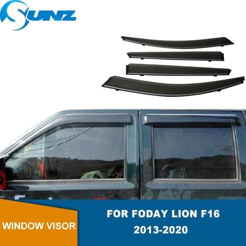 Window Deflectors For Foday Lion F16 Pickup 2013 2014 2015 2016 2017 2018 2019 2020 Sun Rain Deflectors Wind Rain Guards SUNZ