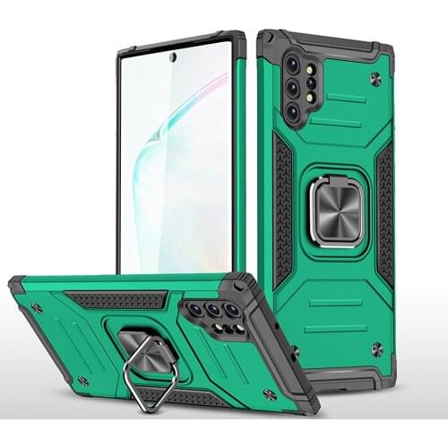 Ring Stand Shockproof TPU Silicone Bumper PC Cover Fundas For Samsung Galaxy Note10 Note 10 Plus Pro 10plus 5G Case Coque Shell