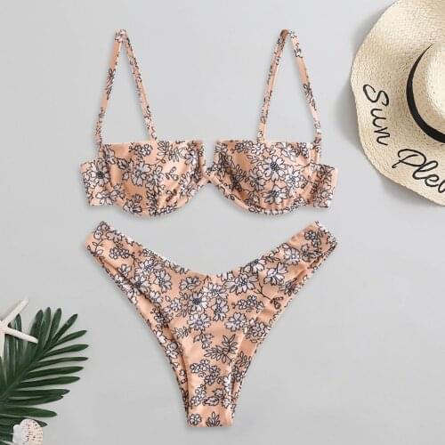 #H40 2020 Sexy Swimsuit Women Swimwear Push-Up Padded Solid Bikini set Swimwear Swimsuit Bathing Beachwear biquini