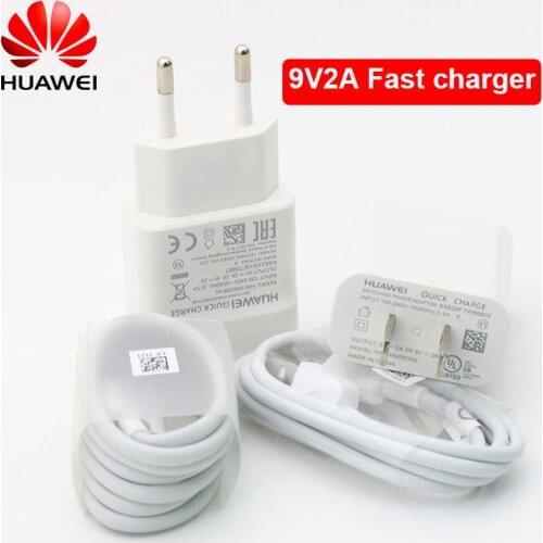 Huawei 9V2A EU charger QC 2.0 Quick Fast Charge Adapter Micro USB Cab For Mate 7 8 S 10 Lite Nova 3i P8 9 10 Lite Honor 8 9 Lite