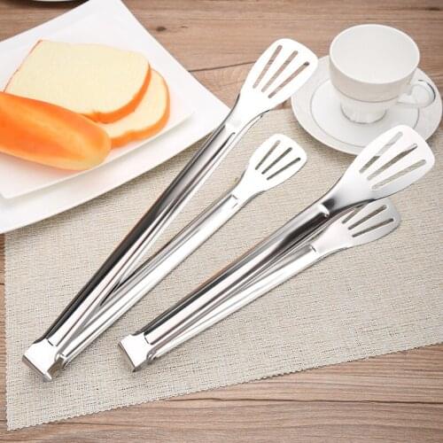 Stainless Steel Three-wire Food Tongs Food Tongs Barbecue Tongs Easy Cleaned Kitchen Accessories