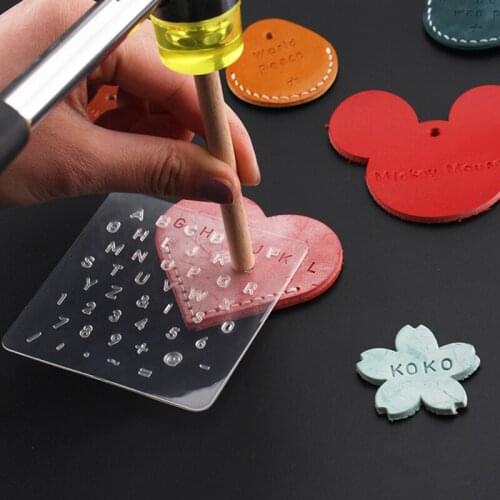 DIY Leather Stamp Tool Plastic Stamping Die Alphabet Letter Number Leather Tool Wax Seal Stamp Printing Tool